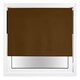 image 1 of FURNISHED Roller Blind Blackout Easy Fit Trimmable Insulated UV Protection with Metal Fittings | Brown | Brown