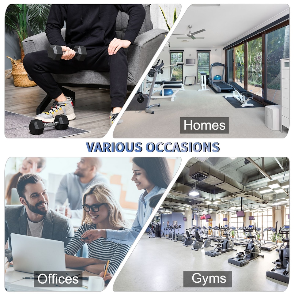 image 1 of HOMCOM Hexagonal Dumbbells Kit Weight Lifting Exercise for Home Fitness 2x4kg