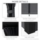 image 6 of Outsunny 3 x 3.7m Aluminium Outdoor Hardtop Gazebo Canopy 2-Tier Roof Dark Grey