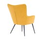 image 3 of Vera Fabric Occasional Living Room Modern Accent Chair (Yellow)