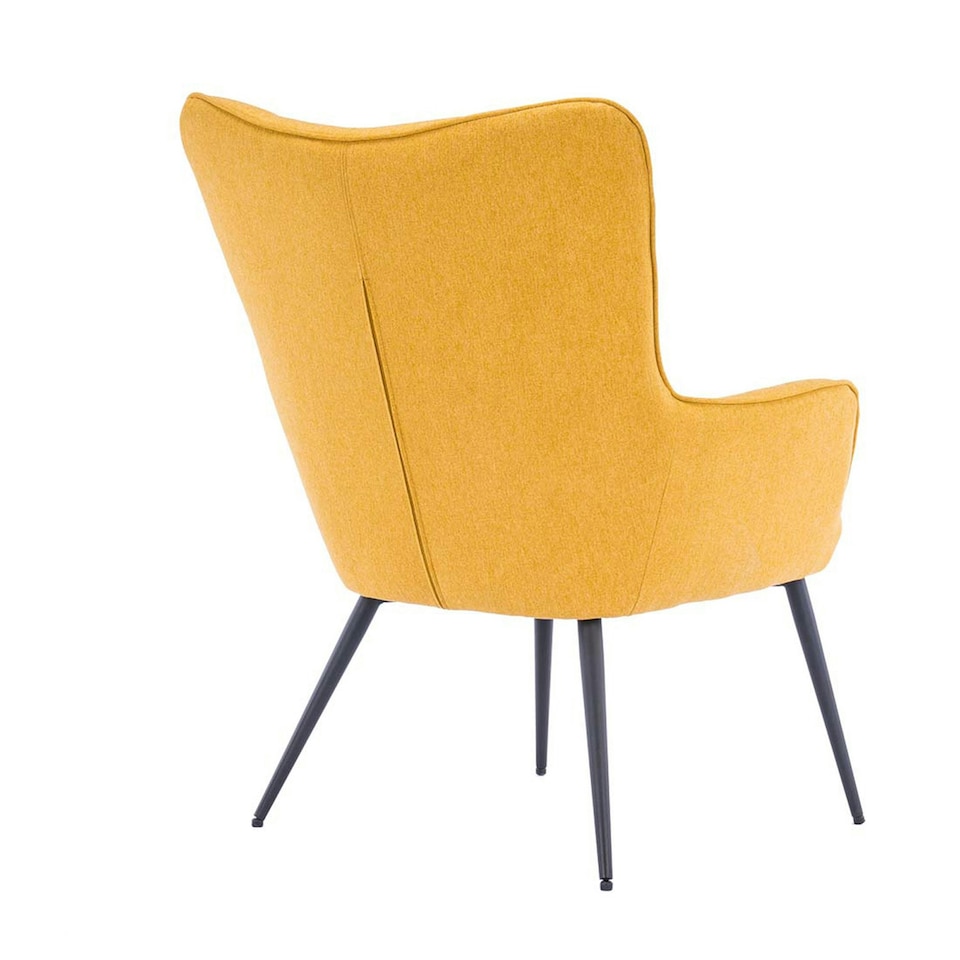 image 1 of Vera Fabric Occasional Living Room Modern Accent Chair (Yellow)