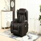 image 7 of Caesar Single Motor Rise Recliner Bonded Leather Heat & Massage Chair (Brown)