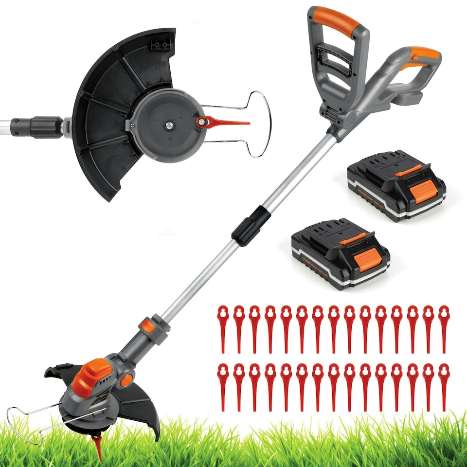 image 1 of Terratek 20V Cordless Strimmer,30 Blades, 2 Batteries & 1 Charger