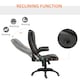 image 6 of HOMCOM Heated Vibrating Massage Office Chair with Reclining Function, Brown