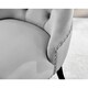image 5 of Furniturebox 2x Belgravia Grey Velvet Knockerback Dining Chairs Black Leg