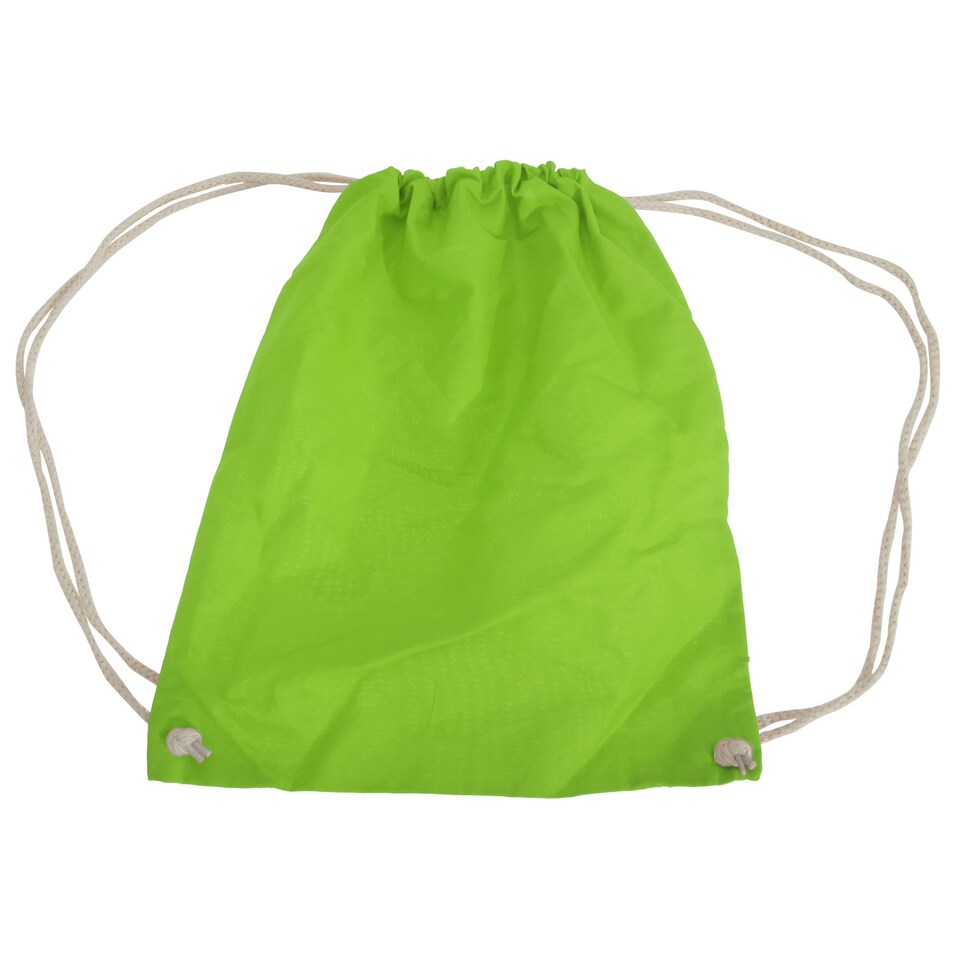 image 1 of Westford Mill Cotton Gymsac Bag - 12 Litres - Lime - One Size | Multi | One Size
