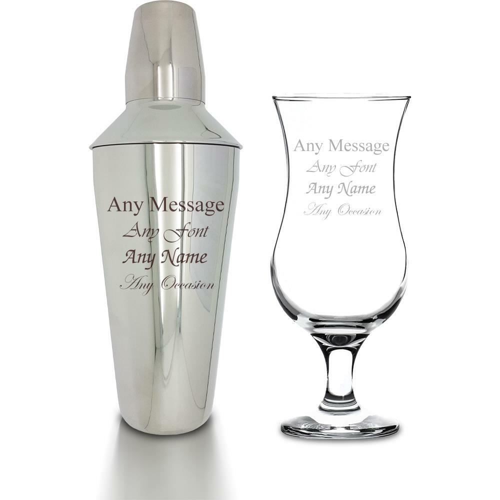 Personalised Engraved Cocktail Shaker with Strainer for Family