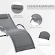 image 6 of Outsunny Sun Lounge Recliner Lounge Chair Design Ergonomic w/ Pillow Dark Grey