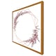 image 4 of Pink flower and geometric shapes (Picture Frame) Brown | M