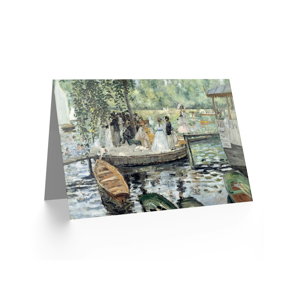 image 1 of Renoir La Grenouillere Paris France Old Master Painting Greeting Card