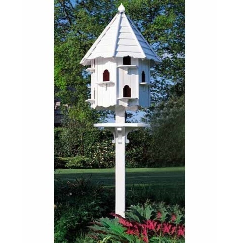 image 1 of Nayland Painted Dovecotes Twelve Nest - Pressure Treated Timber - L86 x W86 x H390 cm Brown | One Size