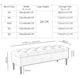 image 4 of Alyana 150cm Wide Tufted Rectangle Ottoman Storage Bench - Upholstery Velvet Shoe Bench with Turned Wooden Legs