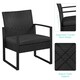 image 4 of Yaheetech 3-Piece Patio Set Rattan Chairs & Table Black