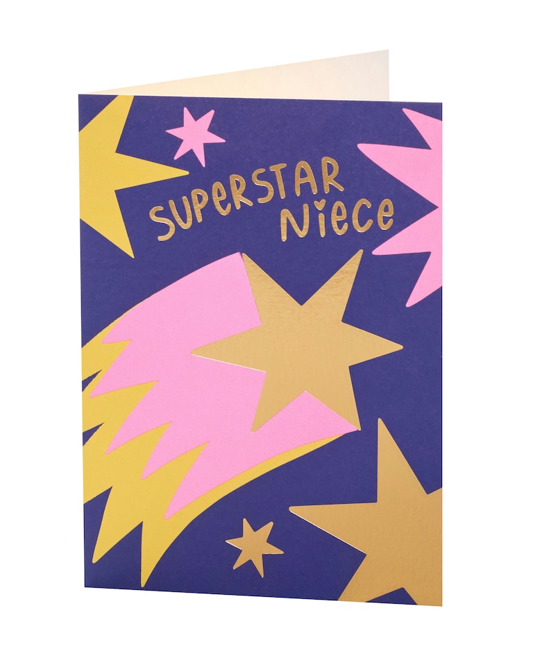 image 1 of Niece Birthday Card - Super Star Niece