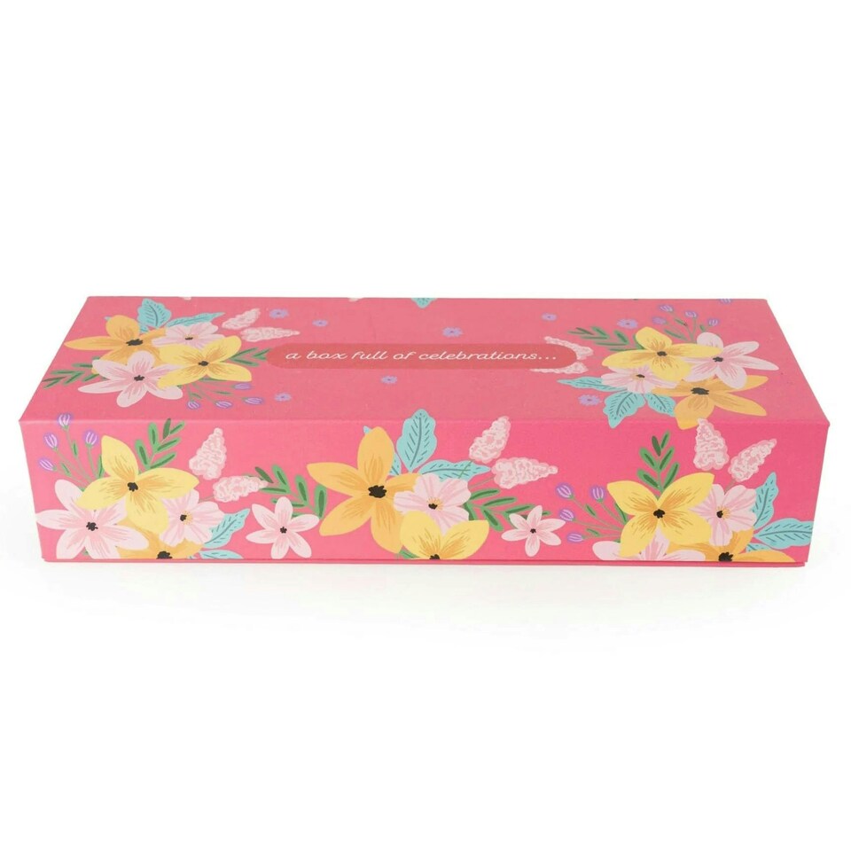 image 1 of Candlelight Celebration Set of 3 Candles Gift Box Pink Floral Pink | One Size