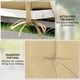 image 5 of Outsunny 2 Seater Garden Bench Cushion Outdoor Seat Pad with Ties Khaki 