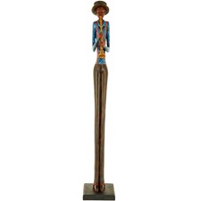 Hill Interiors Standing Jazz Band Trumpeter - Brown/Blue - One Size
