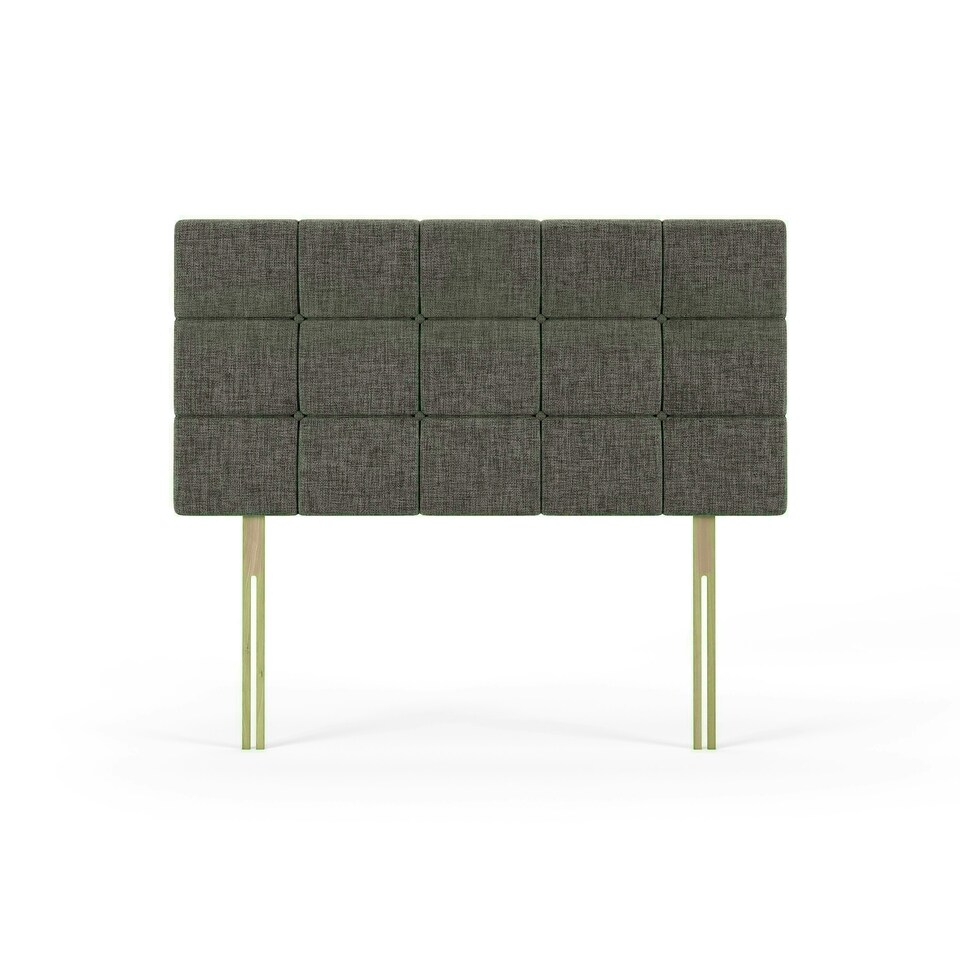 Pearl Slate Grey Linen Headboard King Size N/A