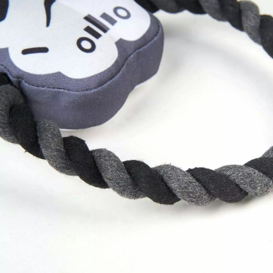 image 1 of Star Wars Storm Trooper Squeaky Plush and Rope Dog Toy Loop