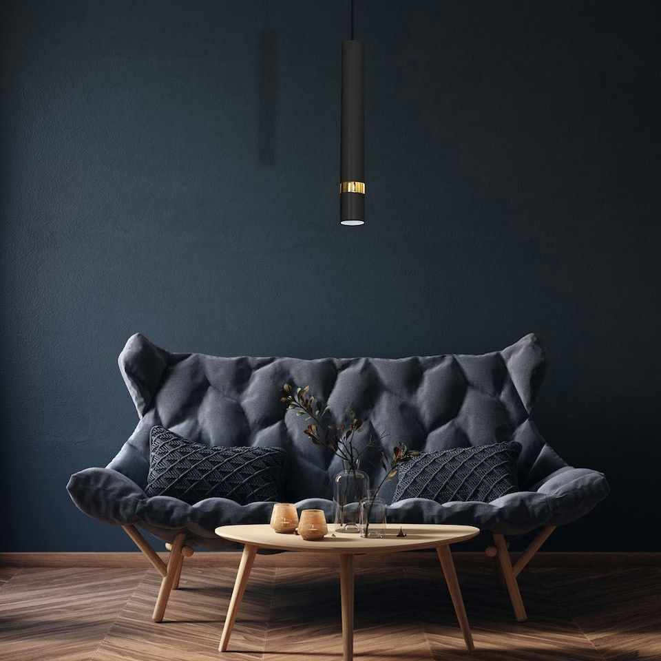 image 1 of Milagro Pendant Lamp Joker Black/Gold 1XGU10