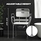 image 5 of HOMCOM 3-in-1 Shower Chair Adjustable Bedside Commode Raised Toilet Seat White