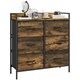 image 1 of HOMCOM Bedroom Chest of Drawers 6 Drawer Dresser w/ Shelf, Grey Wood Effect