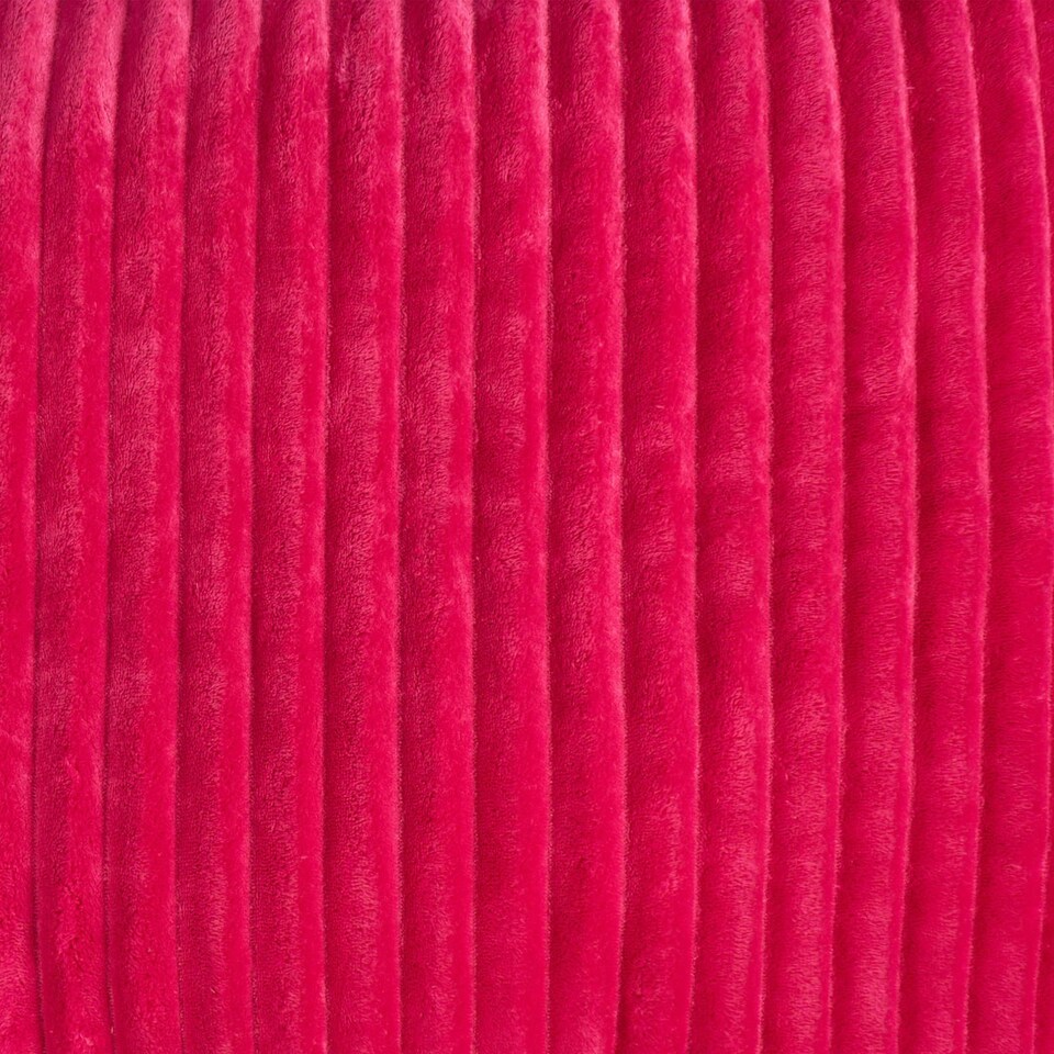 image 1 of OHS Ribbed Fleece Rectangular Soft Warm Cosy Plump Plush Pet Dog Cat Cushion Bed, 80x60cm Pink | Bright Pink | L