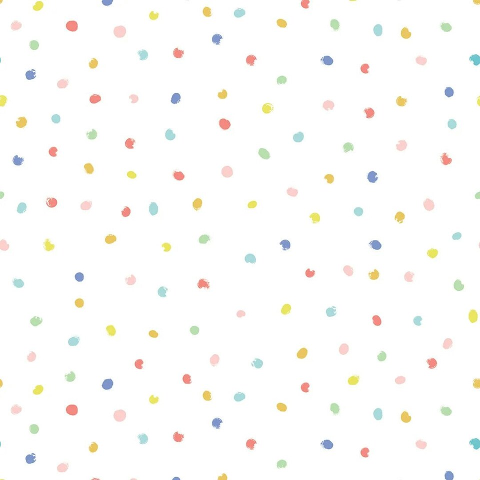 Sample of Spots and Dots Wallpaper in Multicoloured Multi