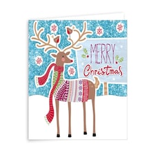 Pack of 6 Stag Design Handcrafted Christmas Cards