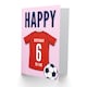image 2 of Football Strip Kit Red Jersey Top On Age 6 Year Old Child Kids 6th Birthday Card