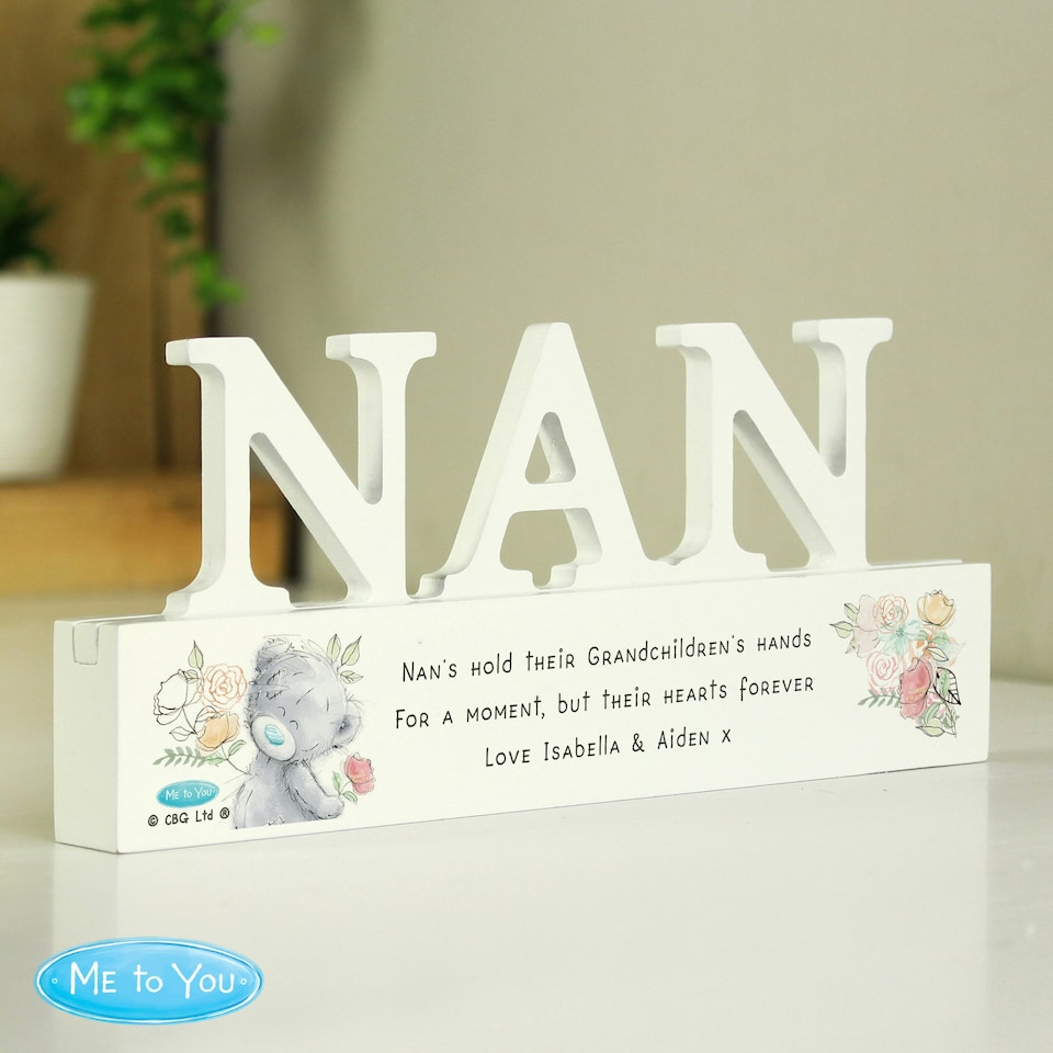 image 1 of Personalised Me To You Wooden Nan Ornament