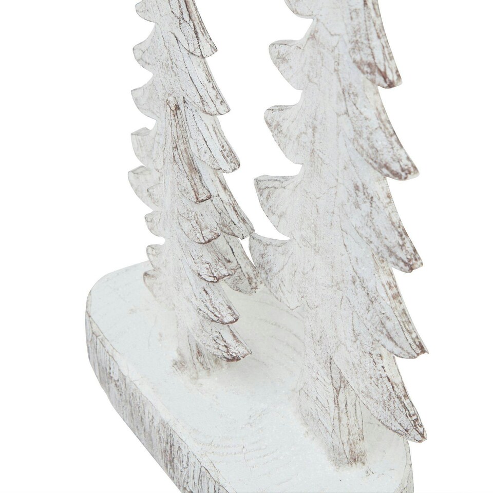 image 1 of Hill Interiors Three Snowy Pine Tree Sculpture - White - One Size