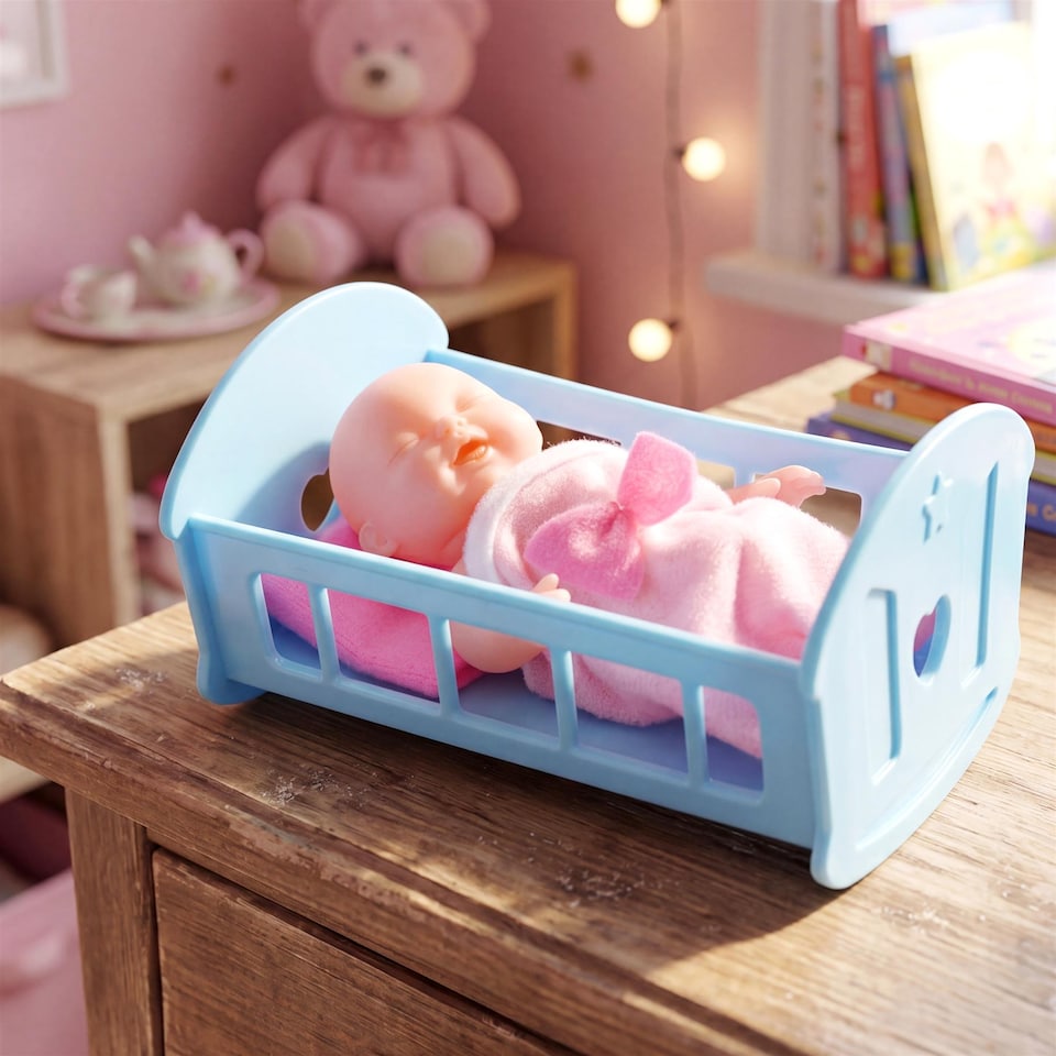 image 1 of BiBi Doll 8-Piece Mini 5" Baby Dolls Playset Toys with Accessories