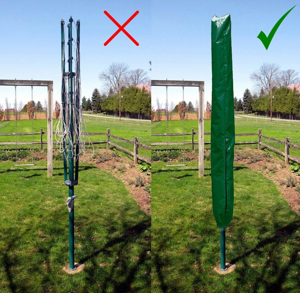 image 1 of Waterproof Heavy Duty Rotary Washing Line Cover Clothes Airer Garden Parasol