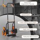 image 6 of DURHAND Stair Climbing Hand Truck, Heavy Duty Foldable Trolley on Wheels, Multi-Purpose Sack, Steel Truck Moving Trolley, 120kg, Orange