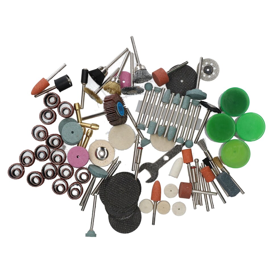 image 1 of 216pc Mini Rotary Accessory Kit Fits Dremel Sanding Grinding Cutting Polishing
