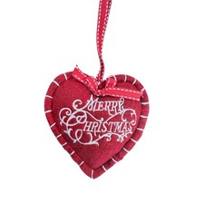 Widdop Gifts Felt Love Heart Merry Christmas Decoration