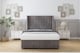 image 1 of Sloomy Falcon Slate Naples Ottoman Bed With Mattress With 54" Wingback Headboard 2'6 Small Single