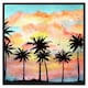 image 2 of Palm trees at sunset (Picutre Frame) Brown | M