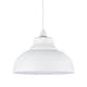 image 9 of Set of 2 Domed - Cream Easy Fit Metal Pendant Shades | White | Large | 2