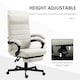 image 3 of Vinsetto High-Back Home Office Chair with Adjustable Height and Footrest, White