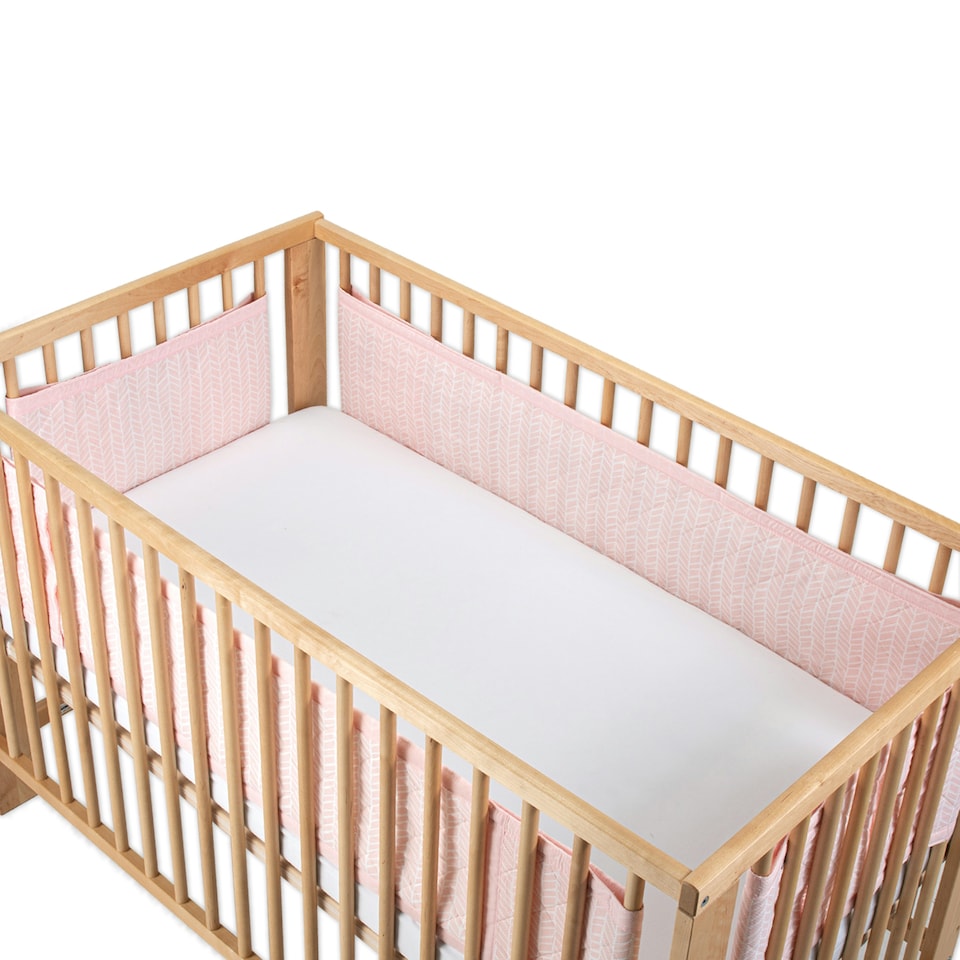 image 1 of Airwrap™ 4 Sided Cot Liner - Bumper Alternative, Soho Pink
