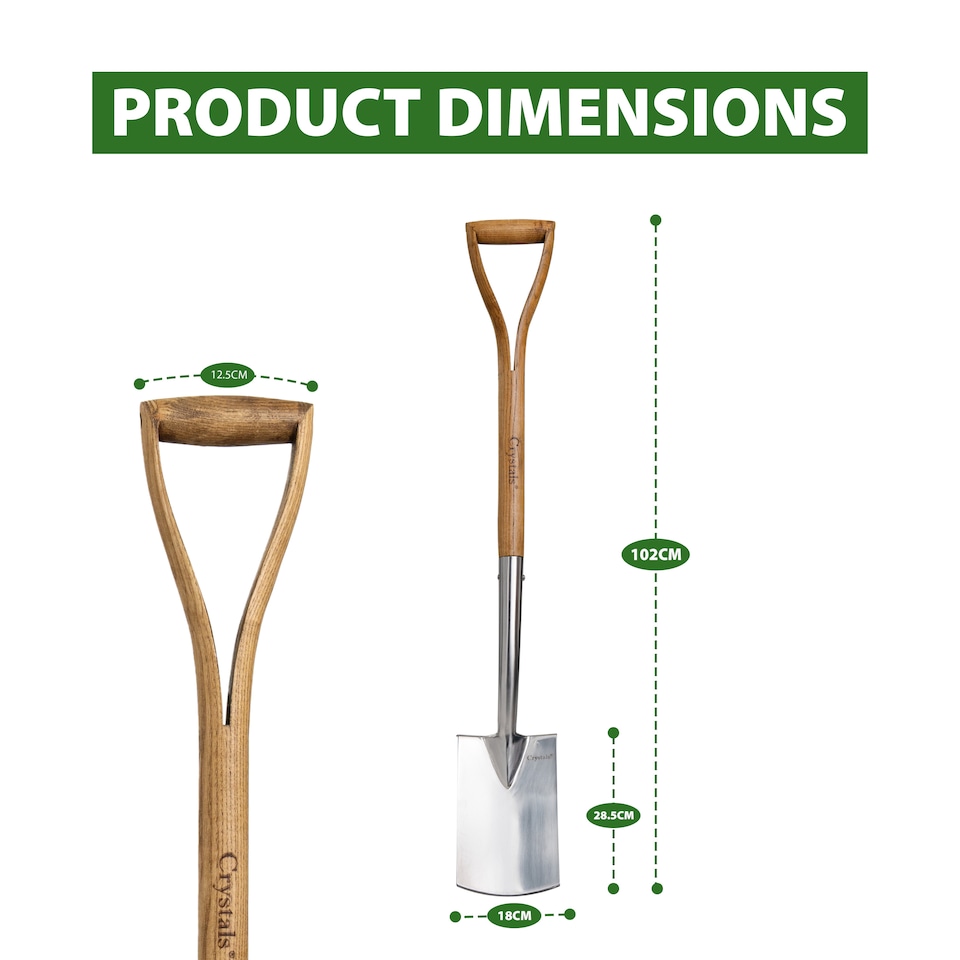 image 1 of High-quality Stainless Steel Square Spade 102cm with Wooden Handle