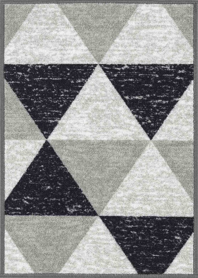image 1 of Machine Washable Triangle Design Anti Slip Doormats -