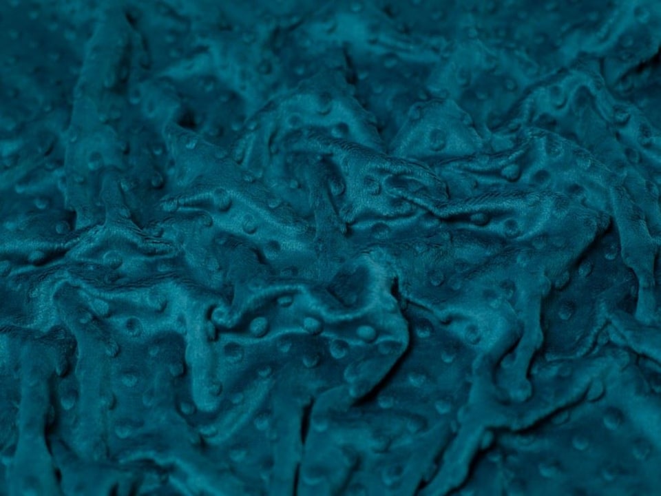 Minerva Core Range Turquoise Heavy Embossed Dimple Plush Fleece Fabric for Dressmaking, Toy Making, 150cm / 59" Wide - per metre