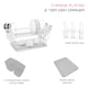 image 3 of DDCAT202PPCWH-Casa - Catania 202 Chrome Plated Dish Drainer 2 Tier Silver