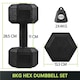 image 3 of Yaheetech 2x4kg (Sold in Pair) Hex Dumbbells Set Black