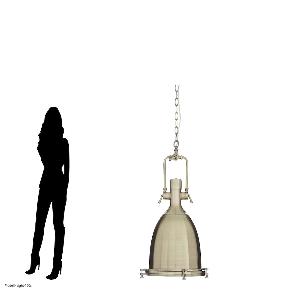 image 1 of Interiors by Premier Large Brass Pendant Light