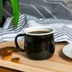 image 4 of Argon Tableware Coloured Enamel Belly Mugs - 375ml - Black - Pack of 6