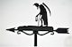 image 4 of Mini Old Father Time Weathervane - Steel - L38 x W38 x H54 cm - Black